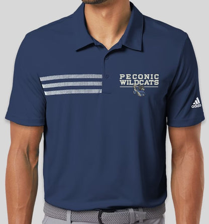 Wildcats Adidas 3-Stripe Game Day Polo